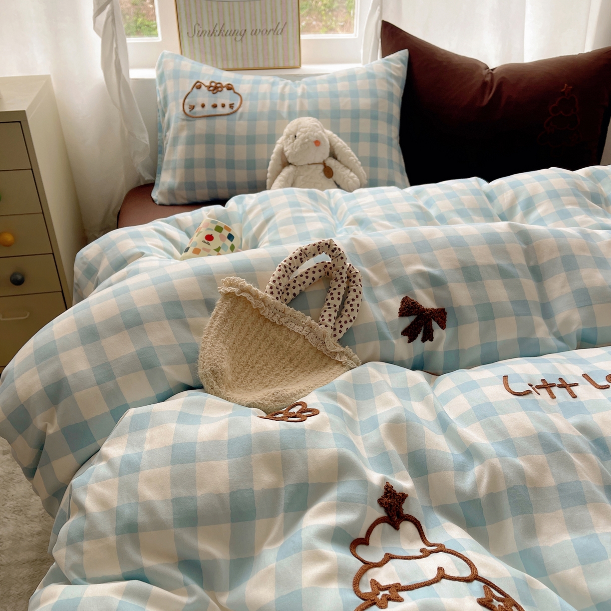 91家纺网 家纺一手货源 找家纺 韩都家居 2026春夏新款亲肤舒适毛巾绣四件套（包含买家秀原图） 小确幸