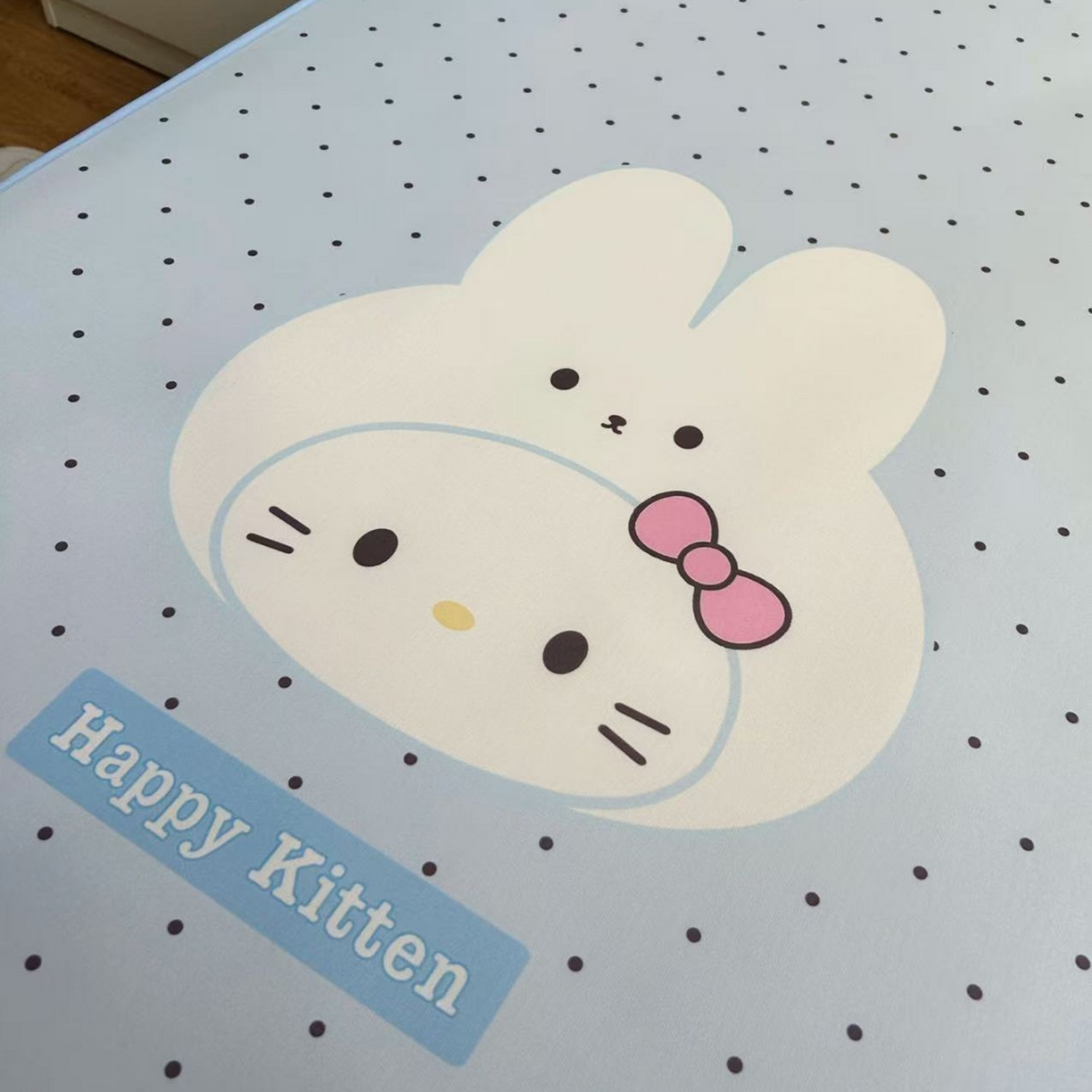 91家纺网 家纺一手货源 找家纺 美乐迪家纺 2026新款儿童水光冰丝凉席席子凉席 兔头小猫