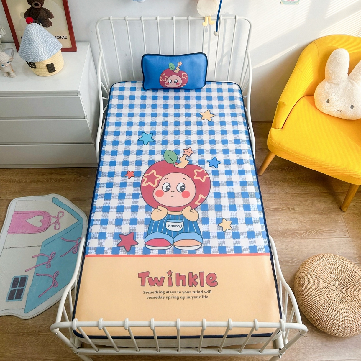 91家纺网 家纺一手货源 找家纺 （总）美乐迪家纺 2026新款儿童水光冰丝凉席席子凉席