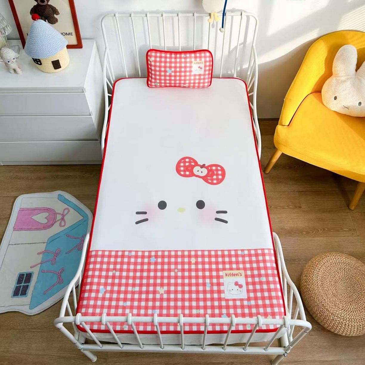 91家纺网 家纺一手货源 找家纺 （总）美乐迪家纺 2026新款儿童水光冰丝凉席席子凉席