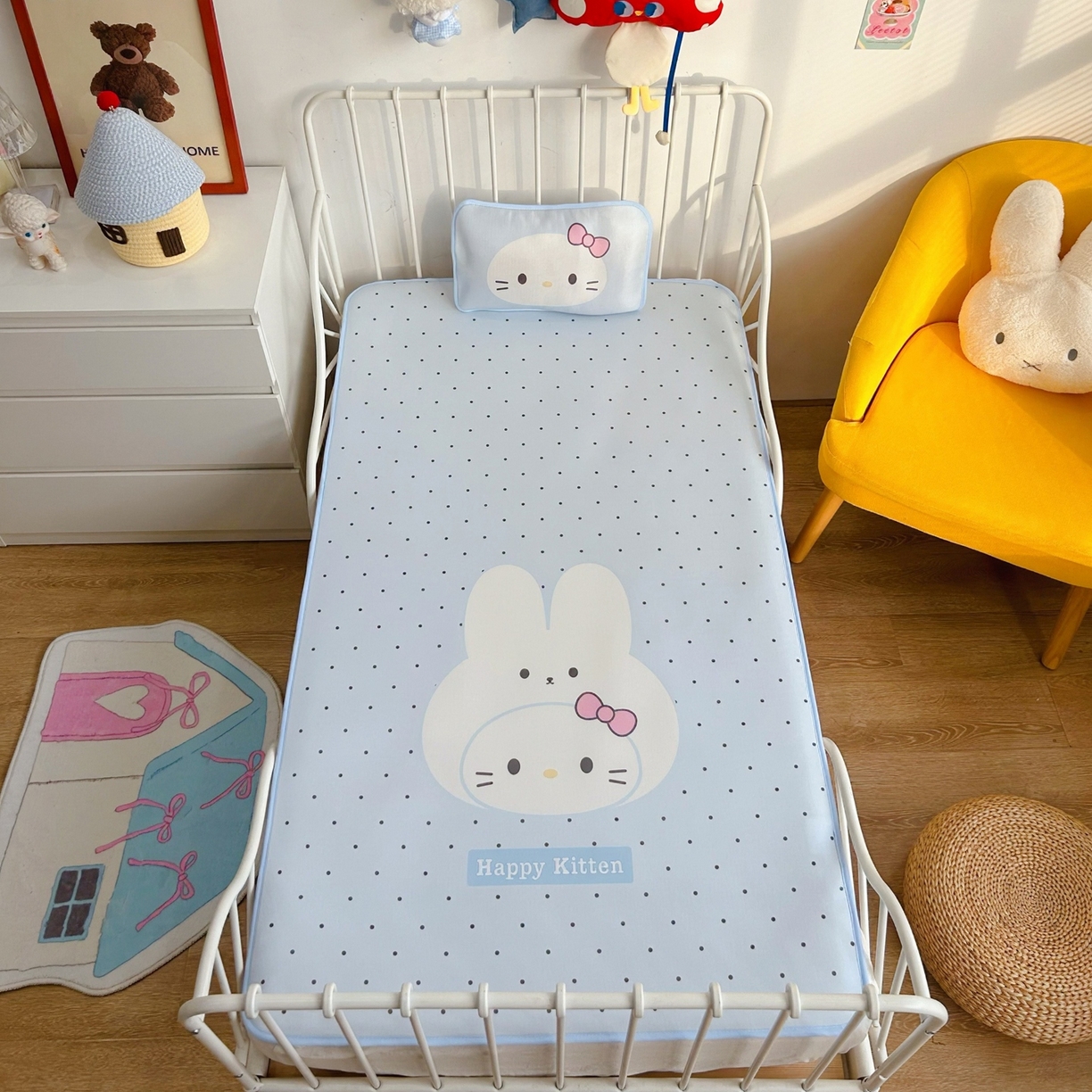 91家纺网 家纺一手货源 找家纺 （总）美乐迪家纺 2026新款儿童水光冰丝凉席席子凉席