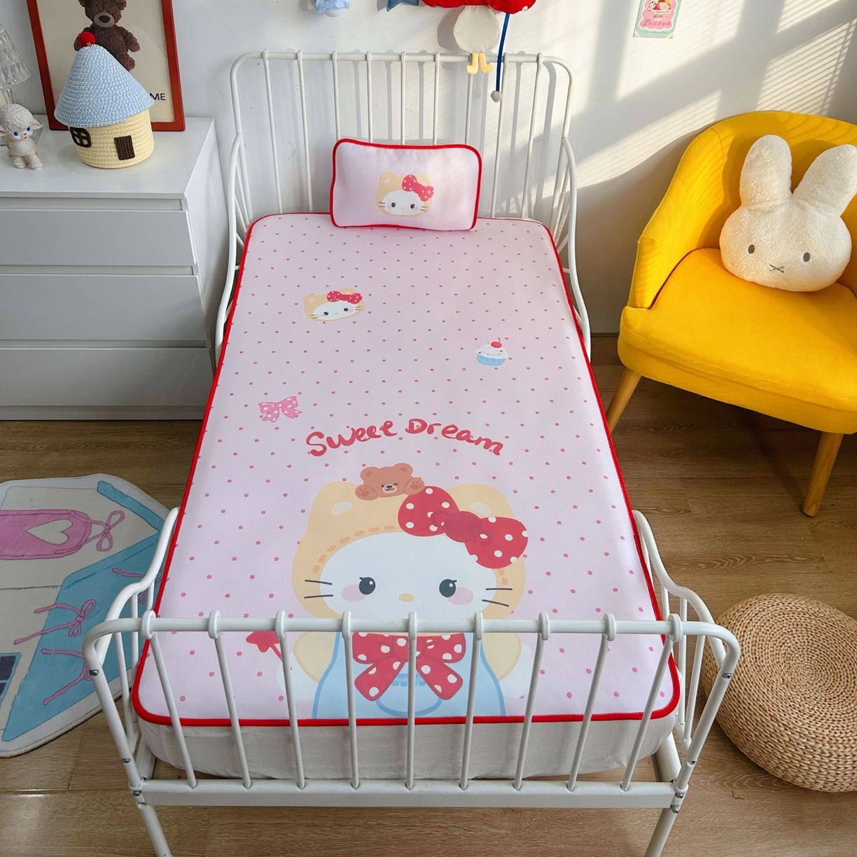 91家纺网 家纺一手货源 找家纺 （总）美乐迪家纺 2026新款儿童水光冰丝凉席席子凉席