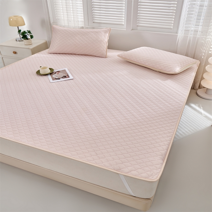 91家纺网 家纺一手货源 找家纺 羽梦家纺 2026新款凉席硅胶席子 柔云粉