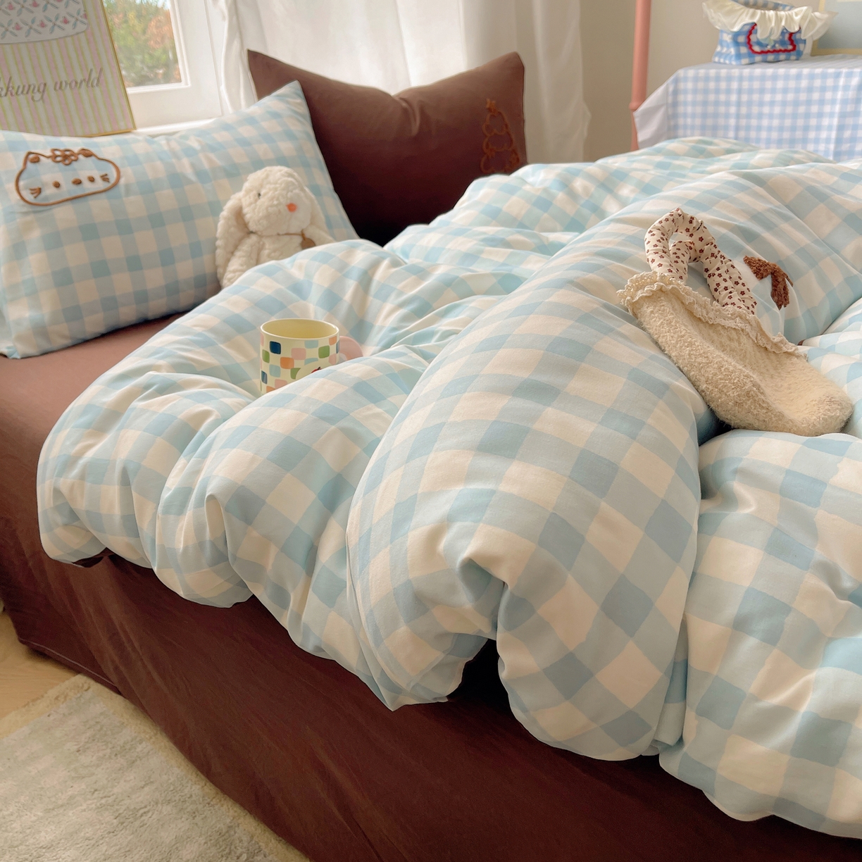 91家纺网 家纺一手货源 找家纺 韩都家居 2026春夏新款亲肤舒适毛巾绣四件套（包含买家秀原图） 小确幸