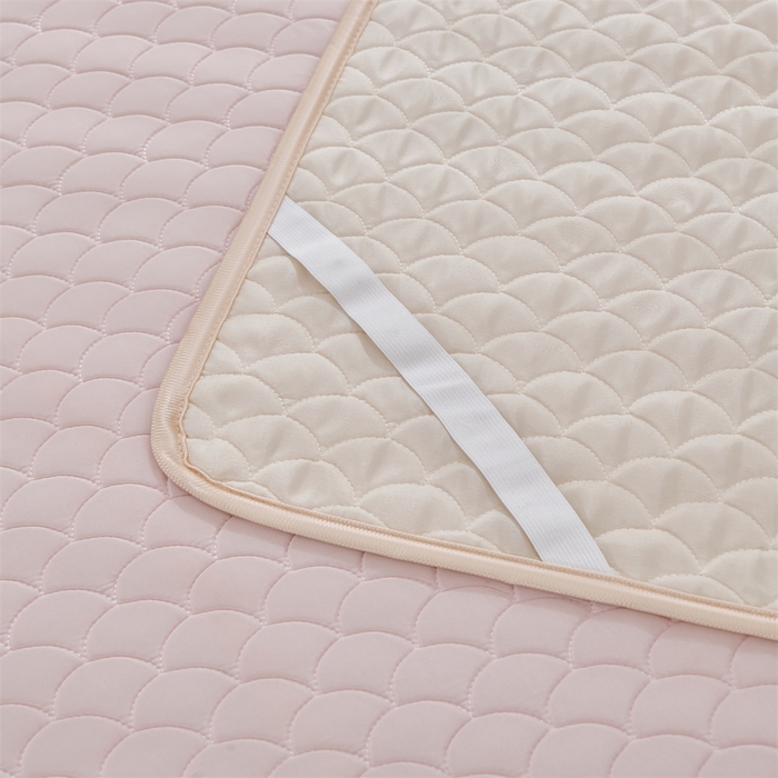 91家纺网 家纺一手货源 找家纺 羽梦家纺 2026新款凉席硅胶席子 柔云粉