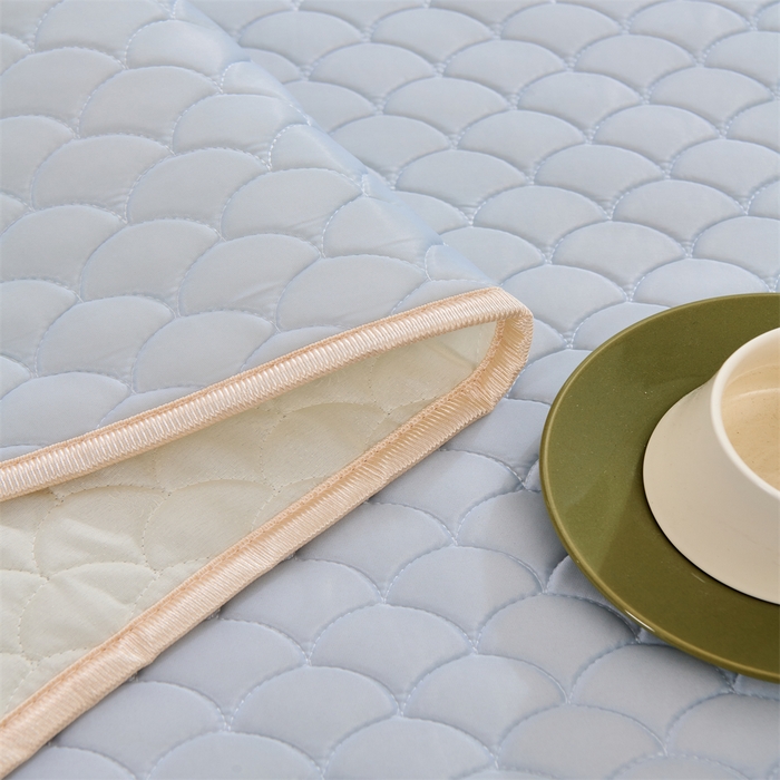 91家纺网 家纺一手货源 找家纺 羽梦家纺 2026新款凉席硅胶席子 淡蓝色