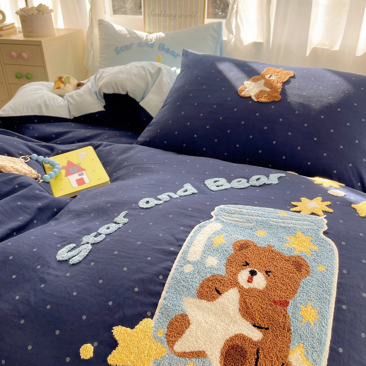 91家纺网 家纺一手货源 找家纺 韩都家居 2026春夏新款亲肤舒适毛巾绣四件套（包含买家秀原图） 许愿熊