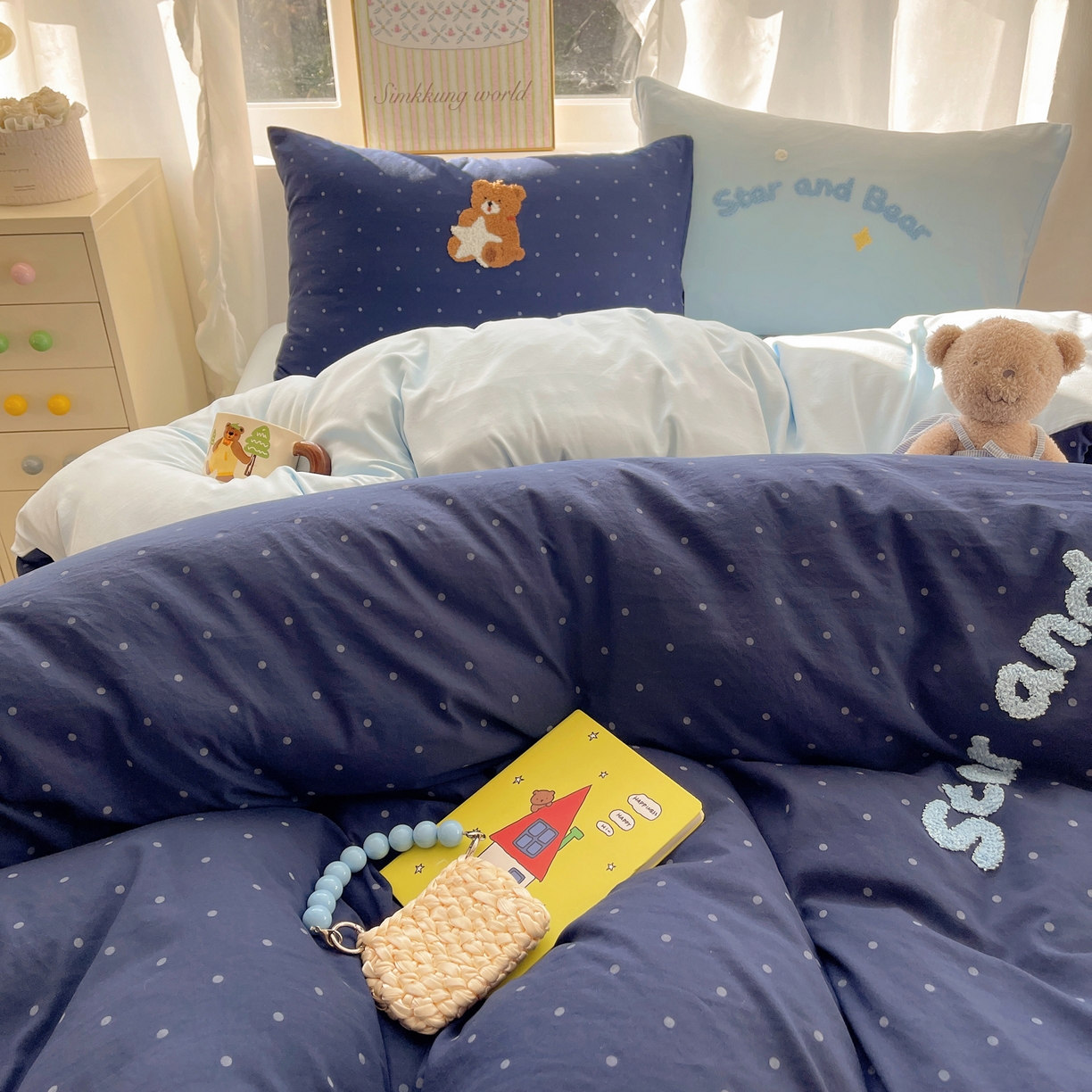 91家纺网 家纺一手货源 找家纺 韩都家居 2026春夏新款亲肤舒适毛巾绣四件套（包含买家秀原图） 许愿熊