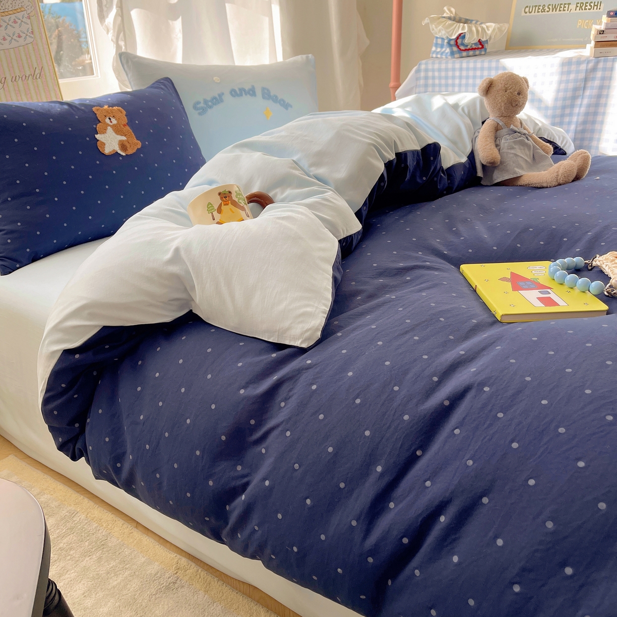 91家纺网 家纺一手货源 找家纺 韩都家居 2026春夏新款亲肤舒适毛巾绣四件套（包含买家秀原图） 许愿熊