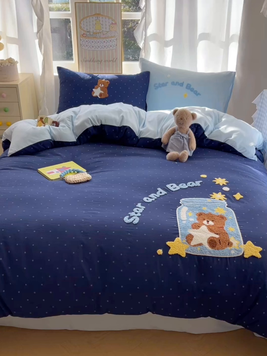 91家纺网 家纺一手货源 找家纺 韩都家居 2026春夏新款亲肤舒适毛巾绣四件套（包含买家秀原图） 许愿熊