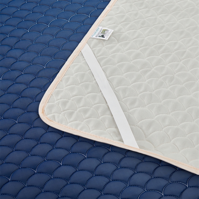 91家纺网 家纺一手货源 找家纺 羽梦家纺 2026新款凉席硅胶席子 深睡蓝