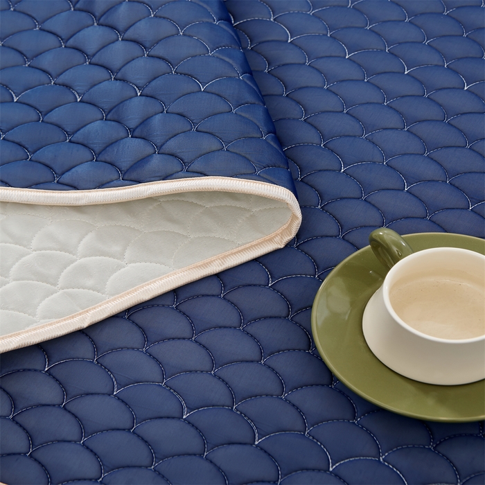 91家纺网 家纺一手货源 找家纺 羽梦家纺 2026新款凉席硅胶席子 深睡蓝