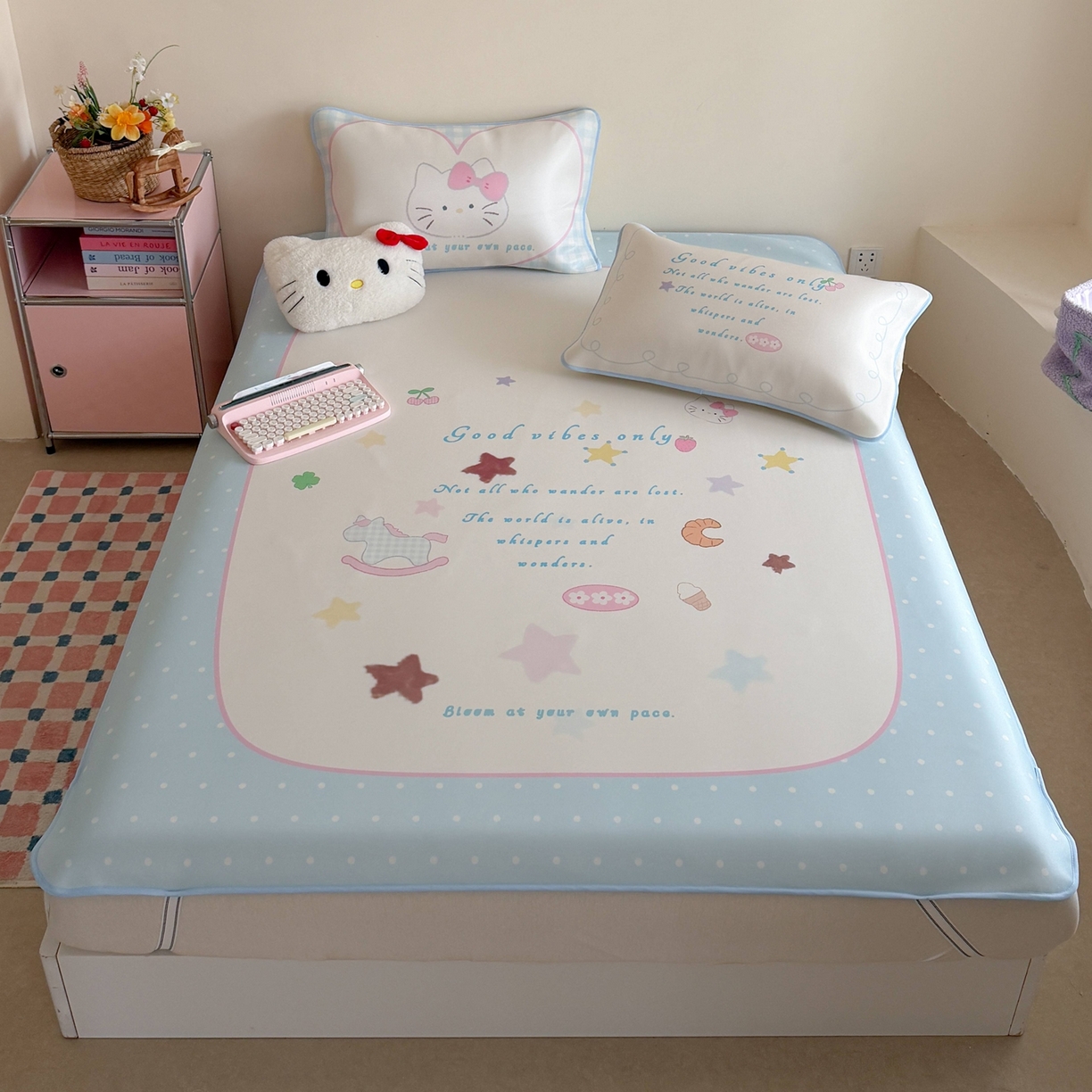 91家纺网 家纺一手货源 找家纺 （总）美乐迪家纺 2026新款大版水光冰丝凉席席子凉席