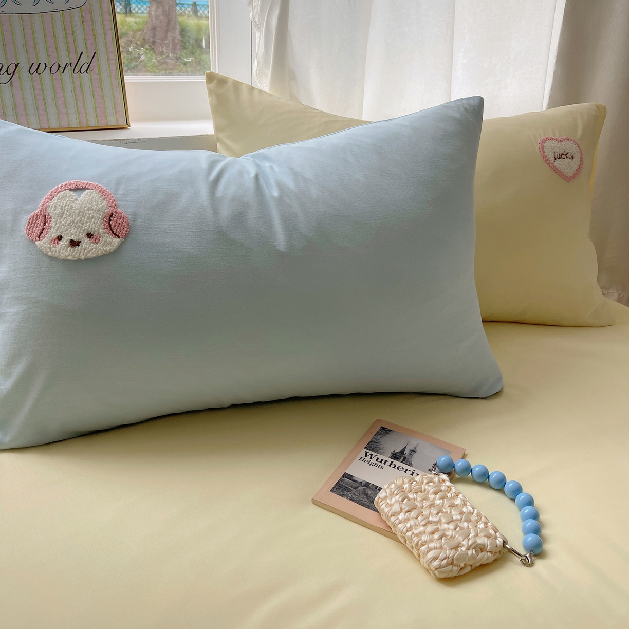 91家纺网 家纺一手货源 找家纺 韩都家居 2026春夏新款亲肤舒适毛巾绣四件套（包含买家秀原图） 音乐兔