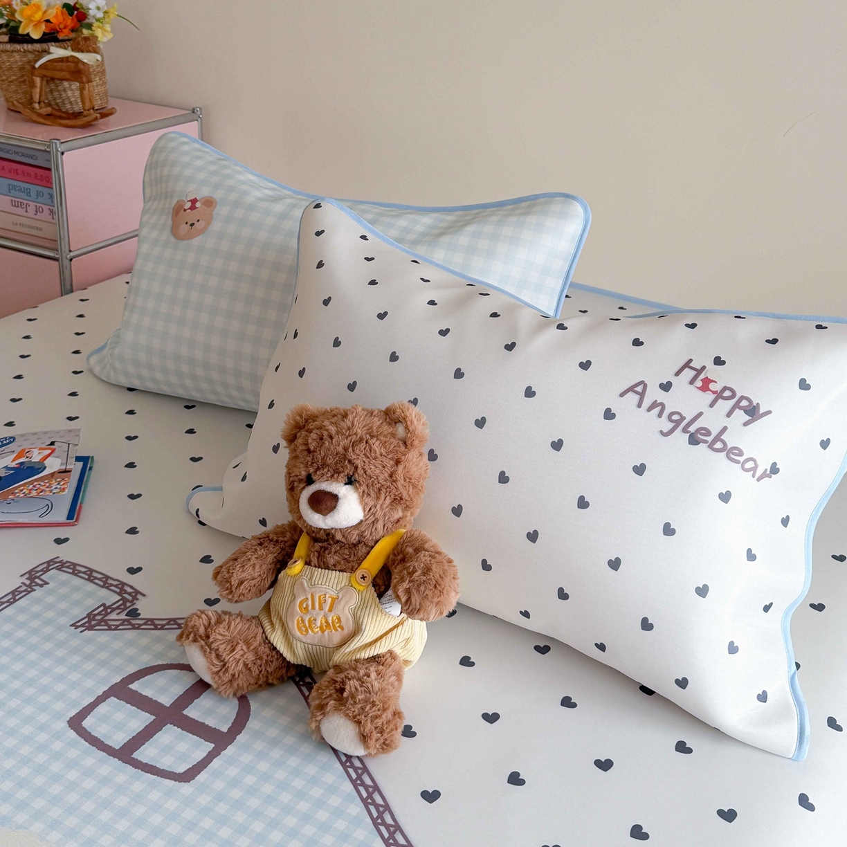 91家纺网 家纺一手货源 找家纺 美乐迪家纺 2026新款大版水光冰丝凉席席子凉席 天使小熊