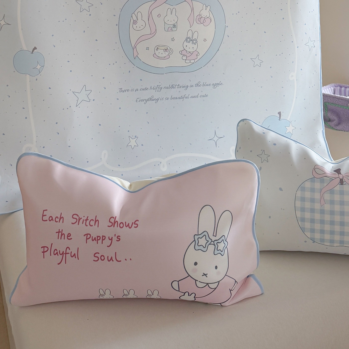 91家纺网 家纺一手货源 找家纺 美乐迪家纺 2026新款大版水光冰丝凉席席子凉席 苹果兔兔