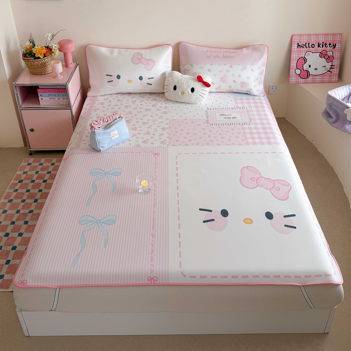 91家纺网 家纺一手货源 找家纺 （总）美乐迪家纺 2026新款大版水光冰丝凉席席子凉席