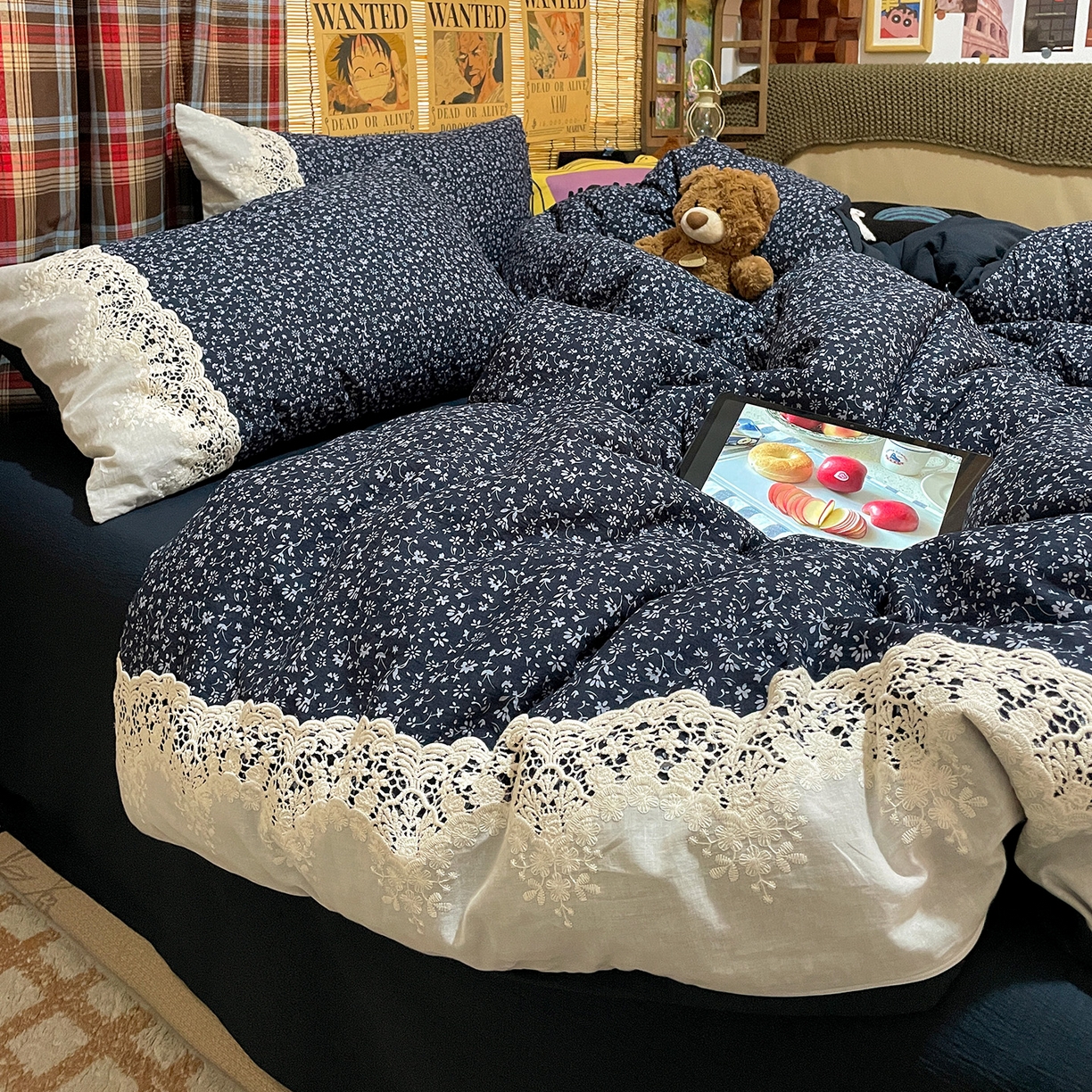 91家纺网 家纺一手货源 找家纺 （总）水墨江南2025新款超柔水洗棉绣花四件套