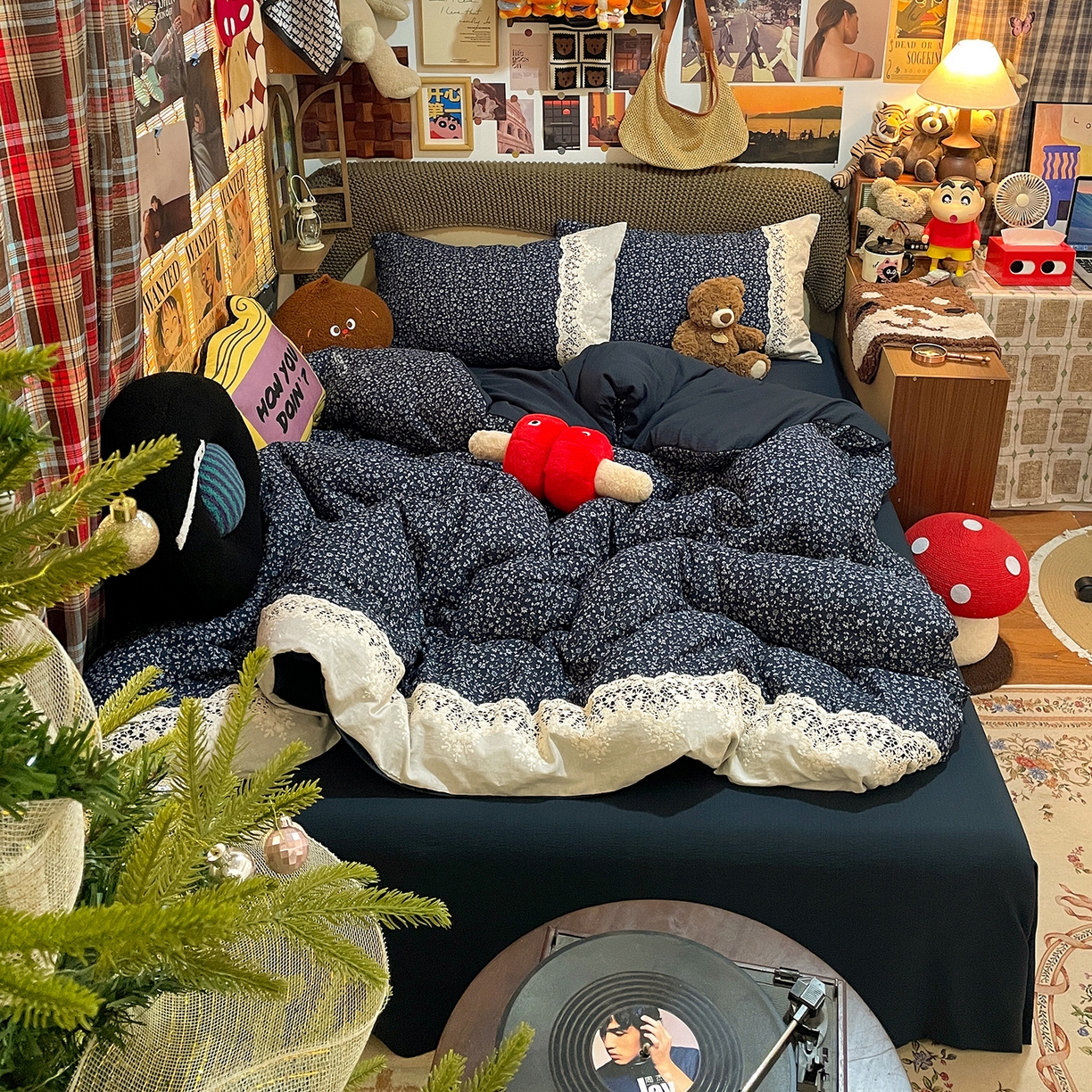 91家纺网 家纺一手货源 找家纺 （总）水墨江南 2026新款甜美复古花边四件套