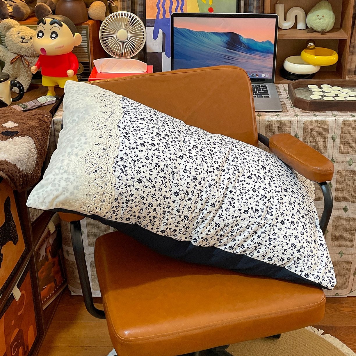 91家纺网 家纺一手货源 找家纺 水墨江南 2026新款甜美复古花边四件套 复古花边-烟青