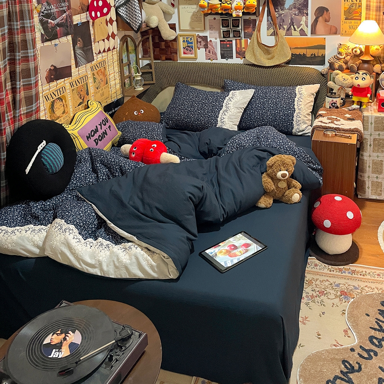 91家纺网 家纺一手货源 找家纺 水墨江南 2026新款甜美复古花边四件套 复古花边-兰芷