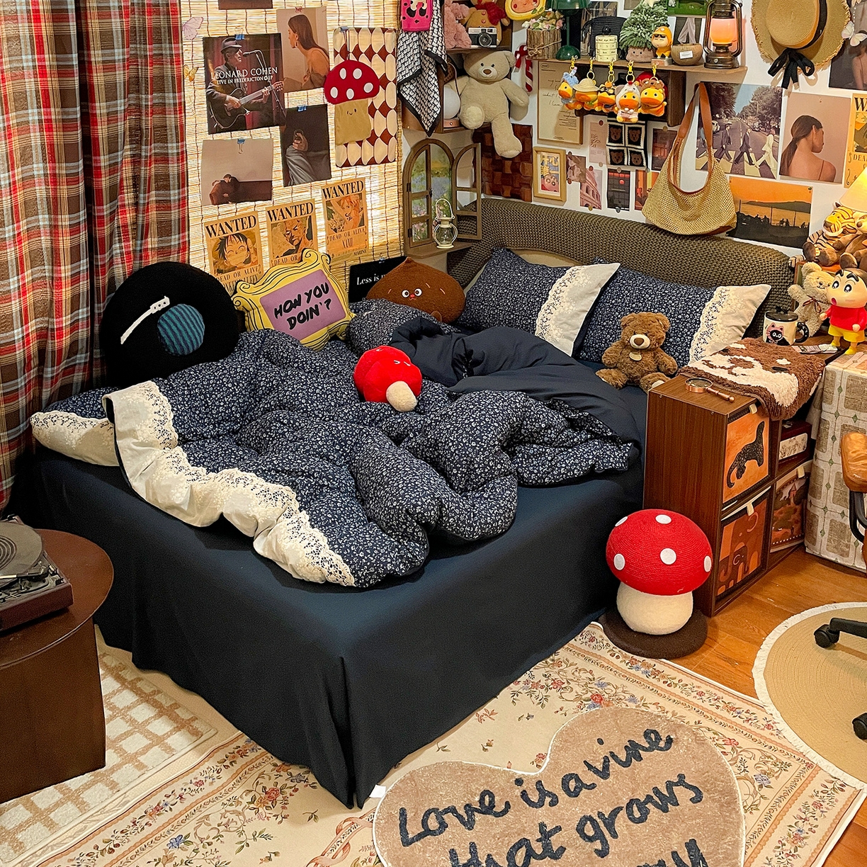 91家纺网 家纺一手货源 找家纺 （总）水墨江南 2026新款甜美复古花边四件套