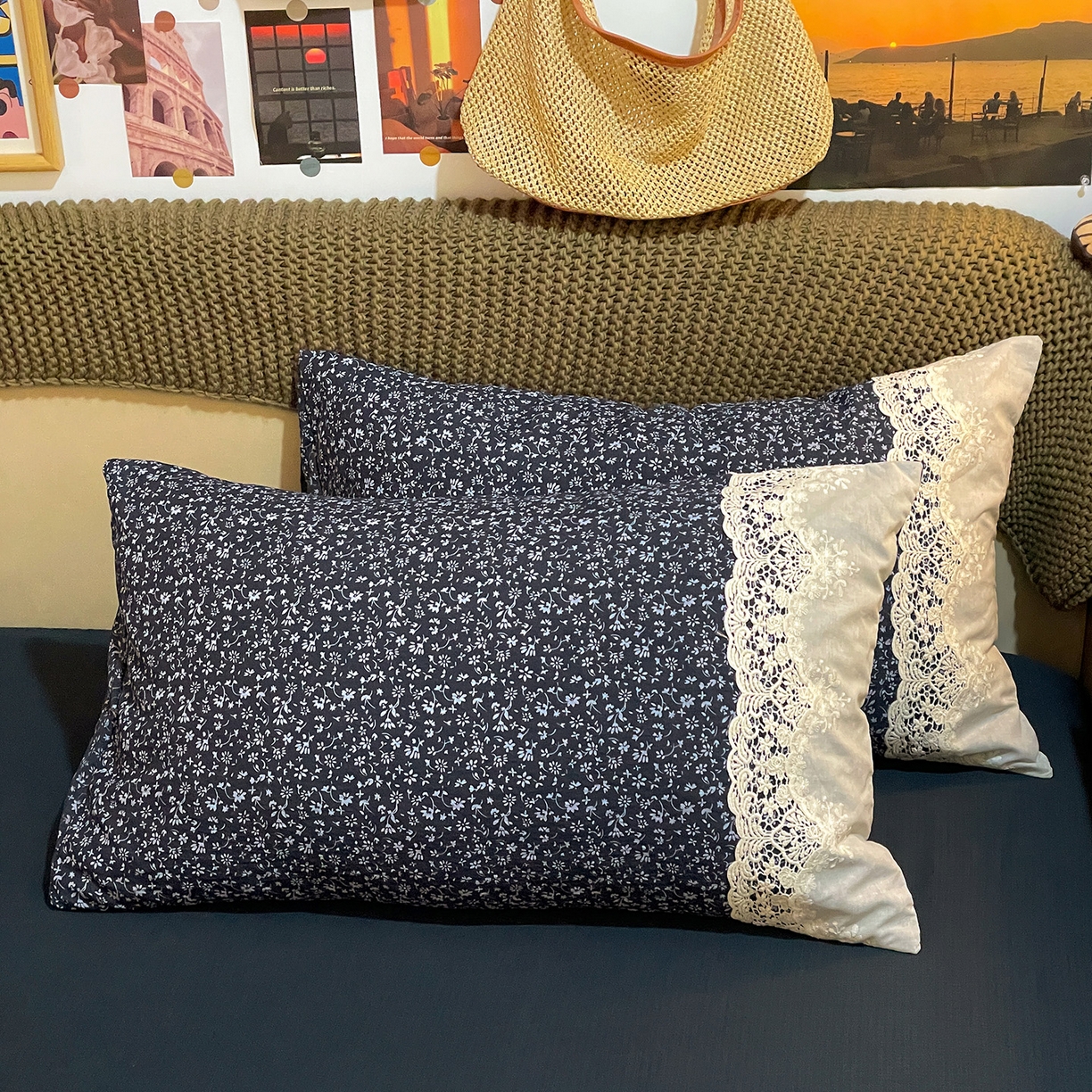 91家纺网 家纺一手货源 找家纺 水墨江南 2026新款甜美复古花边四件套 复古花边-兰芷