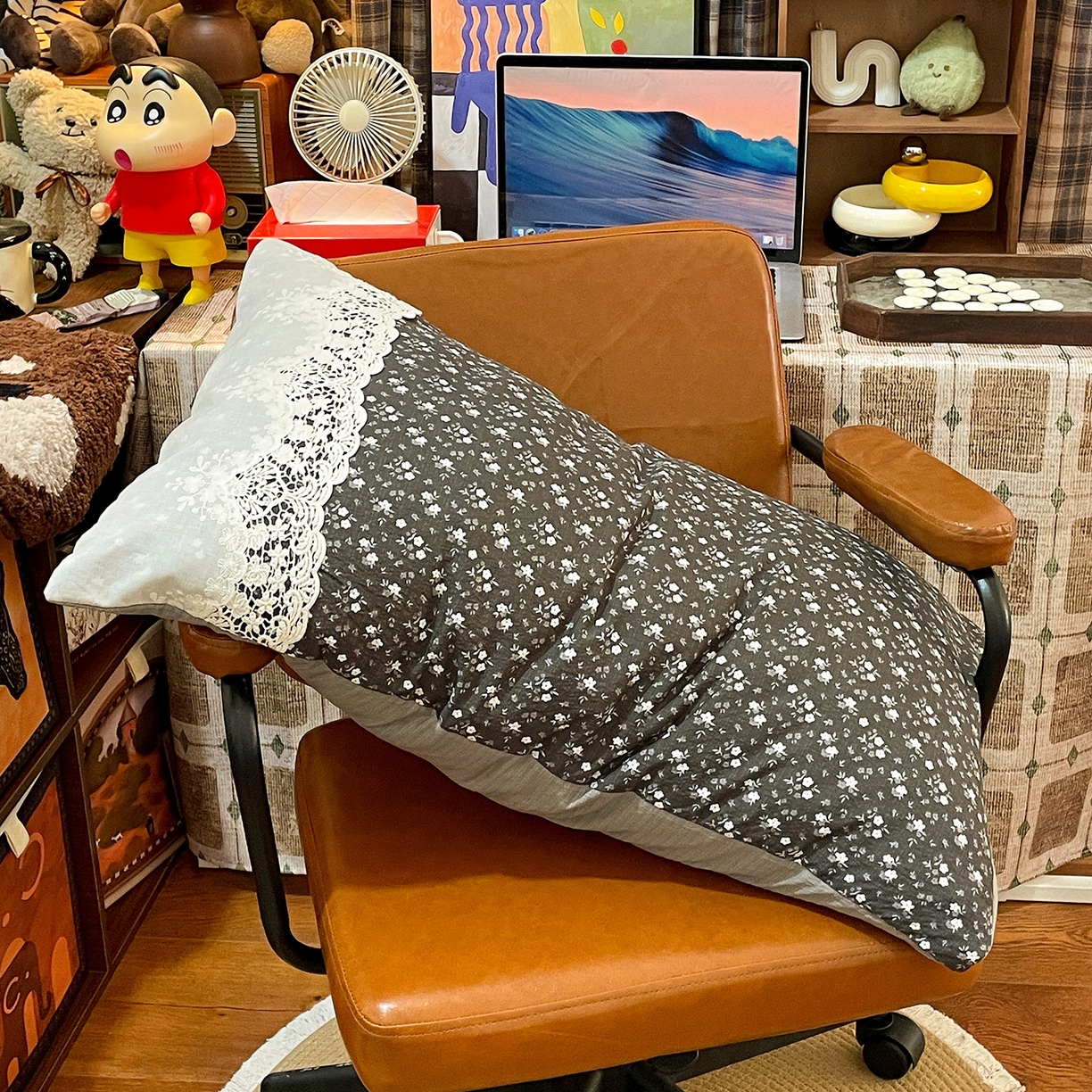 91家纺网 家纺一手货源 找家纺 水墨江南 2026新款甜美复古花边四件套 复古花边-青岚