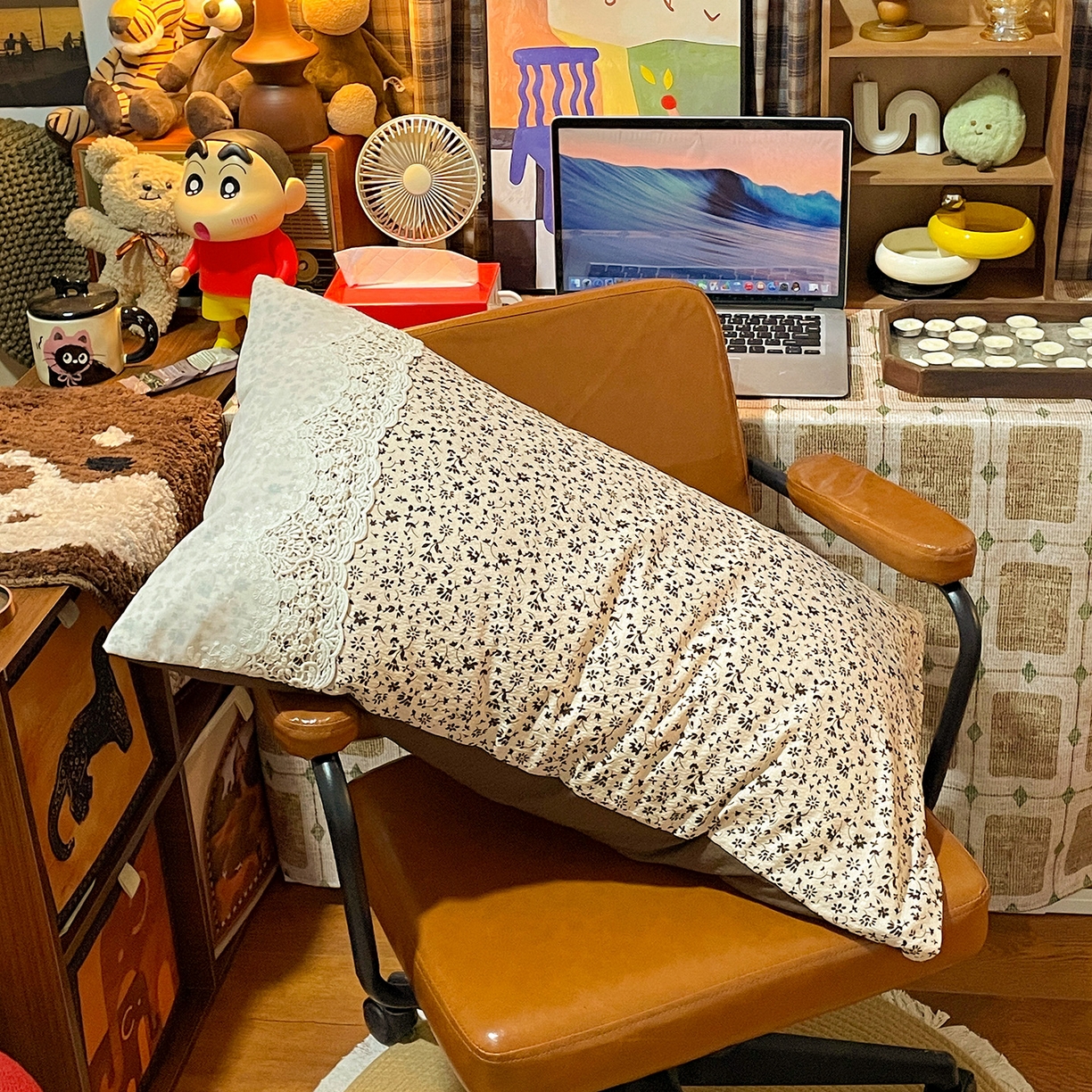 91家纺网 家纺一手货源 找家纺 水墨江南 2026新款甜美复古花边四件套 复古花边-浅棠