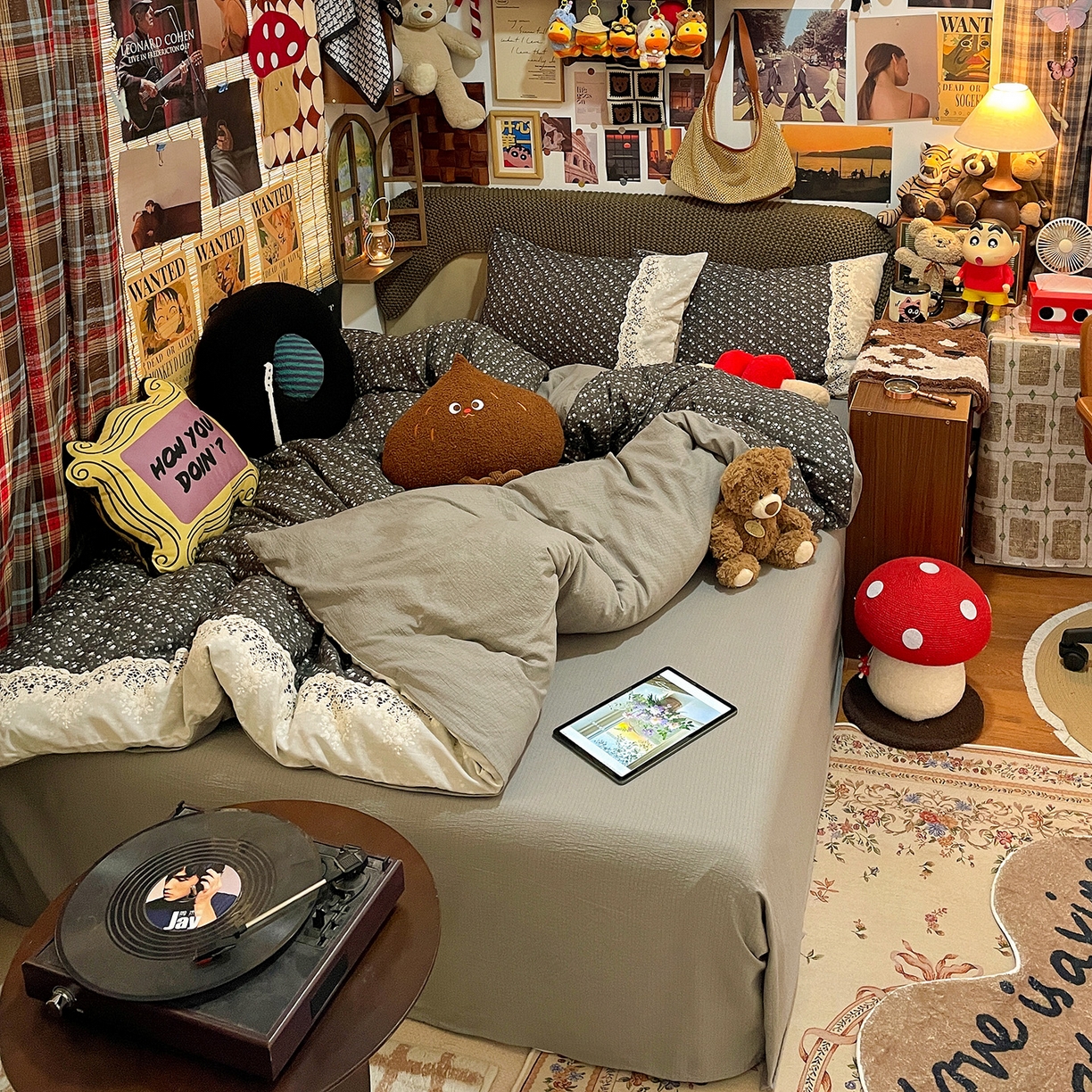 91家纺网 家纺一手货源 找家纺 水墨江南 2026新款甜美复古花边四件套 复古花边-青岚