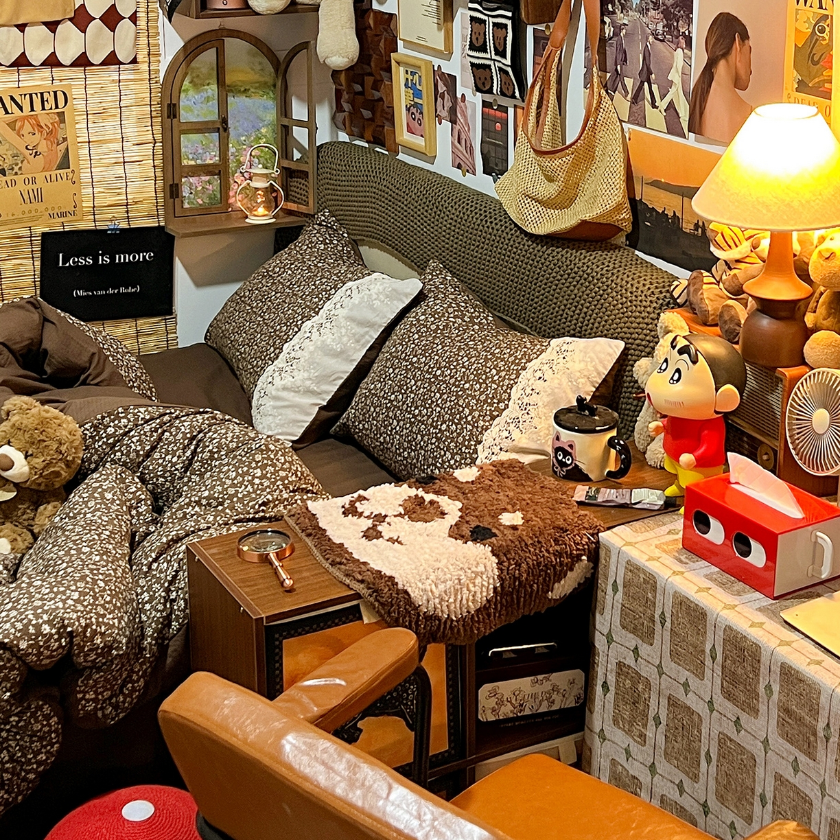 91家纺网 家纺一手货源 找家纺 水墨江南 2026新款甜美复古花边四件套 复古花边-芷棕