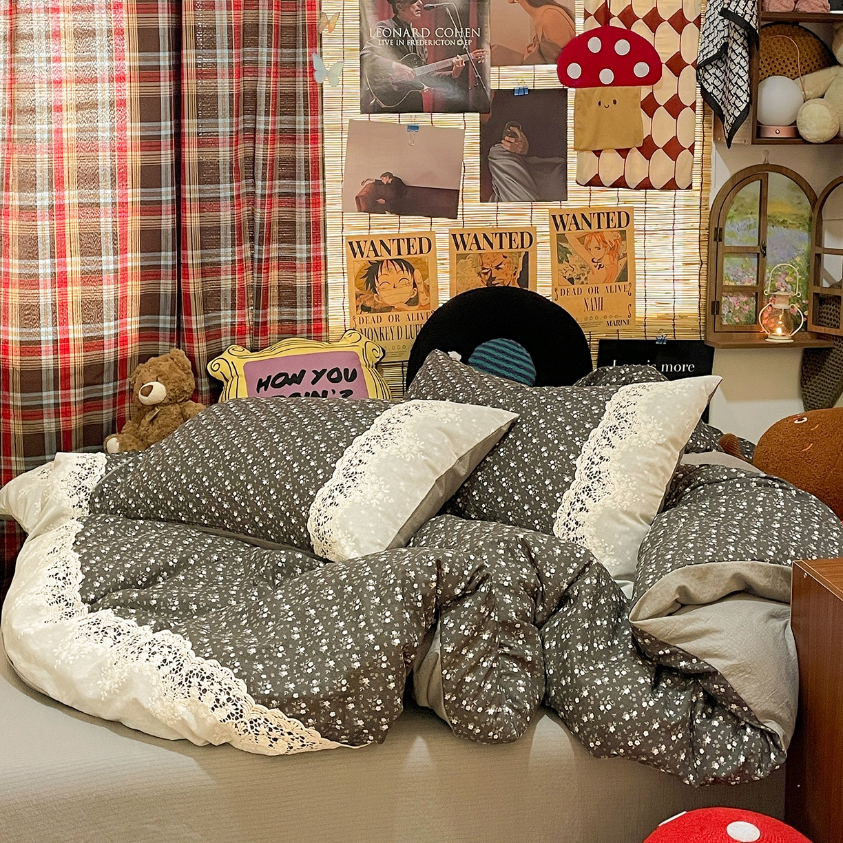 91家纺网 家纺一手货源 找家纺 水墨江南 2026新款甜美复古花边四件套 复古花边-青岚