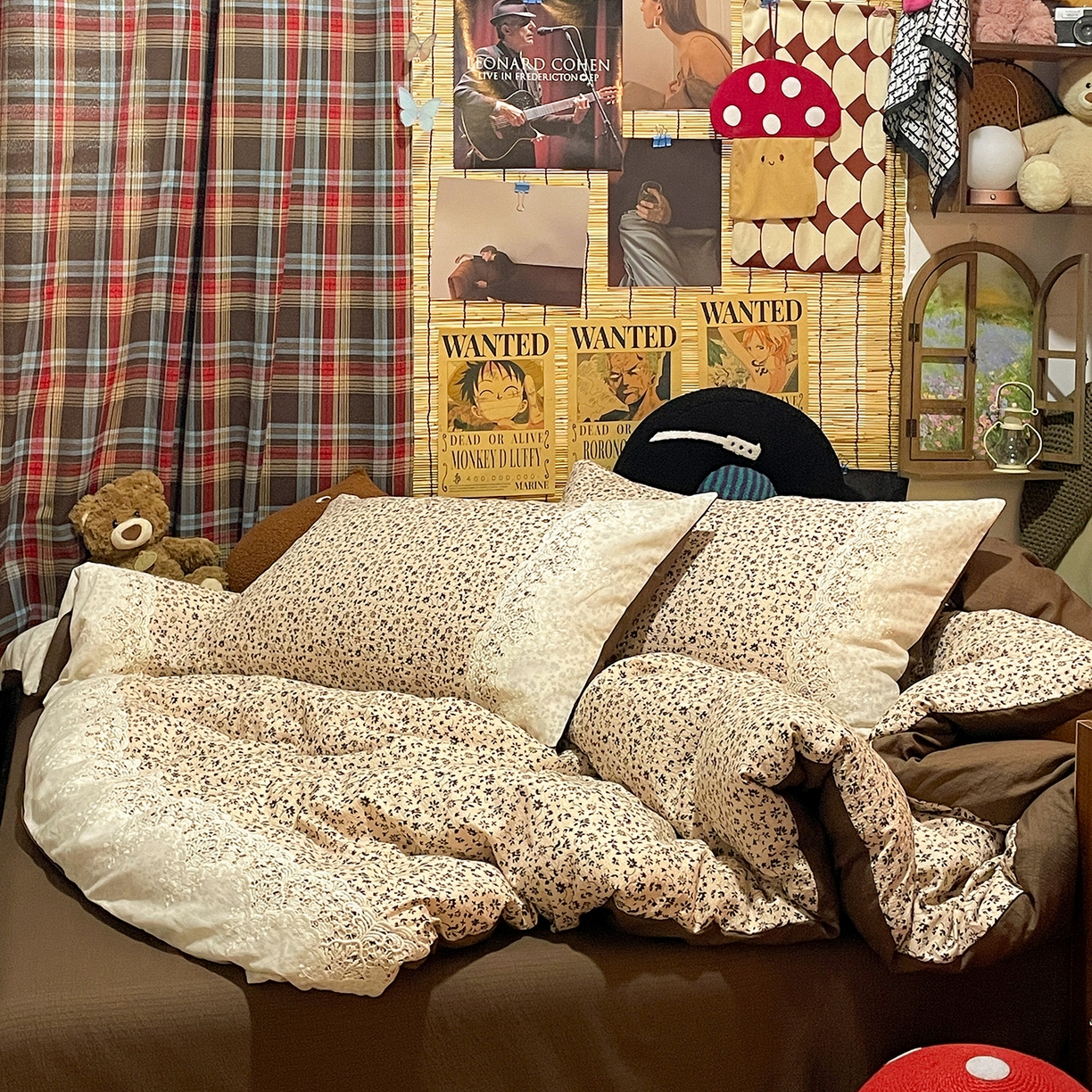 91家纺网 家纺一手货源 找家纺 水墨江南 2026新款甜美复古花边四件套 复古花边-浅棠