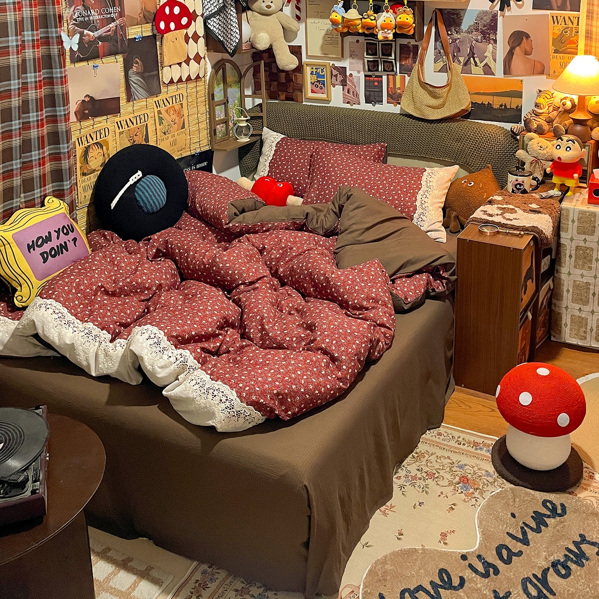 91家纺网 家纺一手货源 找家纺 水墨江南 2026新款甜美复古花边四件套 复古花边-樱绯