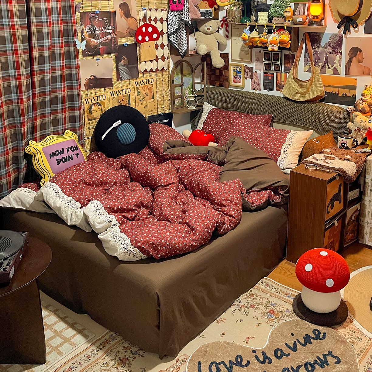 91家纺网 家纺一手货源 找家纺 水墨江南 2026新款甜美复古花边四件套 复古花边-樱绯