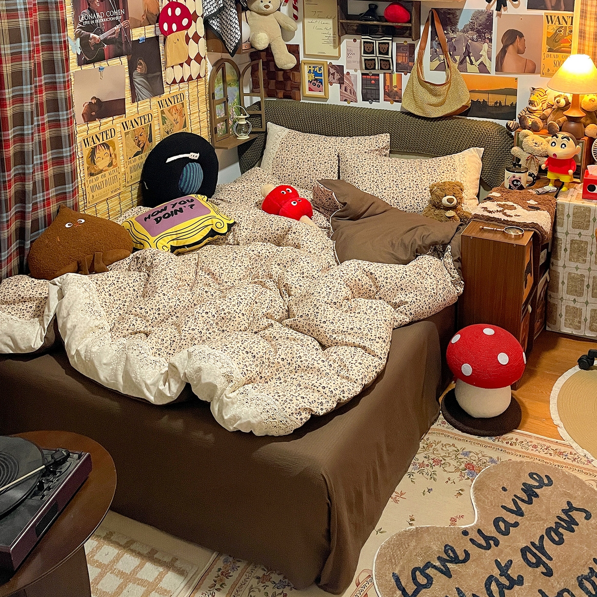 91家纺网 家纺一手货源 找家纺 水墨江南 2026新款甜美复古花边四件套 复古花边-浅棠