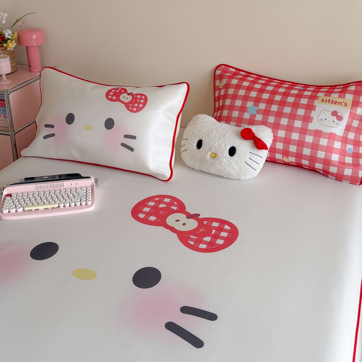 91家纺网 家纺一手货源 找家纺 美乐迪家纺 2026新款大版水光冰丝凉席席子凉席 大脸猫