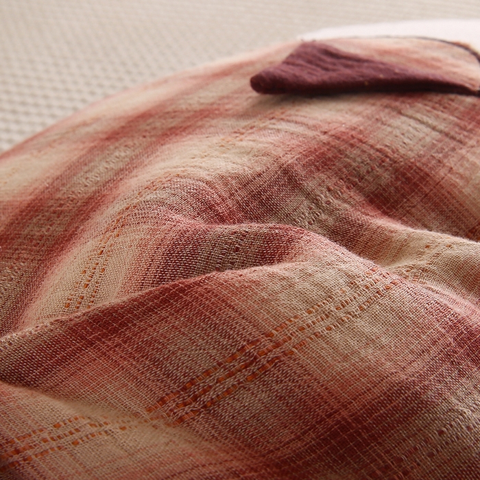 91家纺网 家纺一手货源 找家纺 蔻眠 双层纱可爱猫卡通荞麦护颈枕芯儿童学生成人枕头 格子浅棕