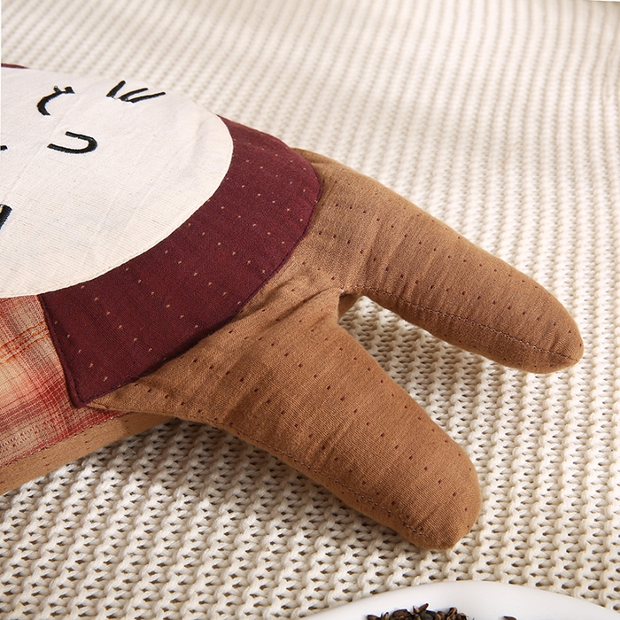 91家纺网 家纺一手货源 找家纺 蔻眠 双层纱可爱猫卡通荞麦护颈枕芯儿童学生成人枕头 格子浅棕