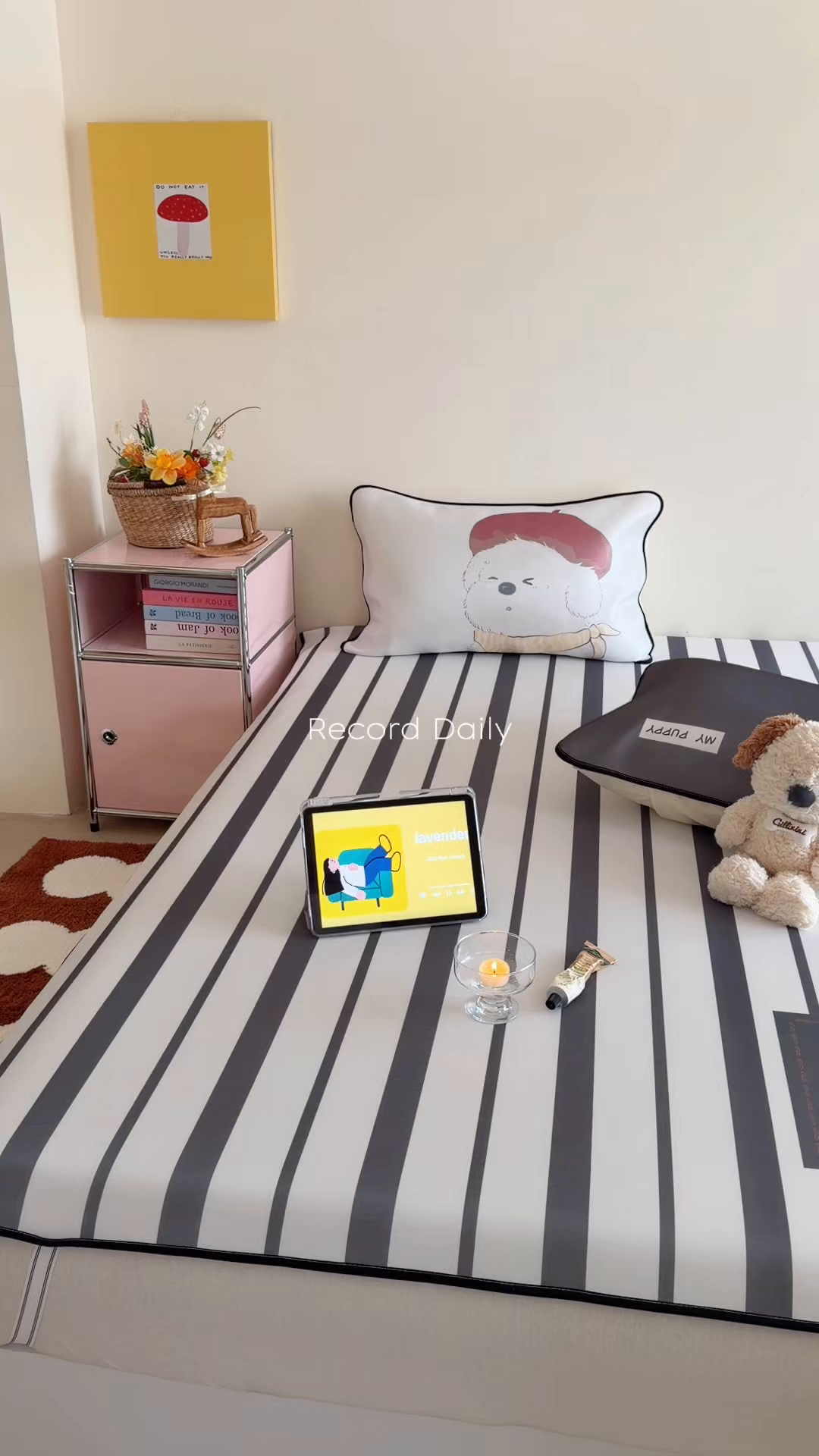 91家纺网 家纺一手货源 找家纺 美乐迪家纺 2026新款大版水光冰丝凉席席子凉席 黑条小狗