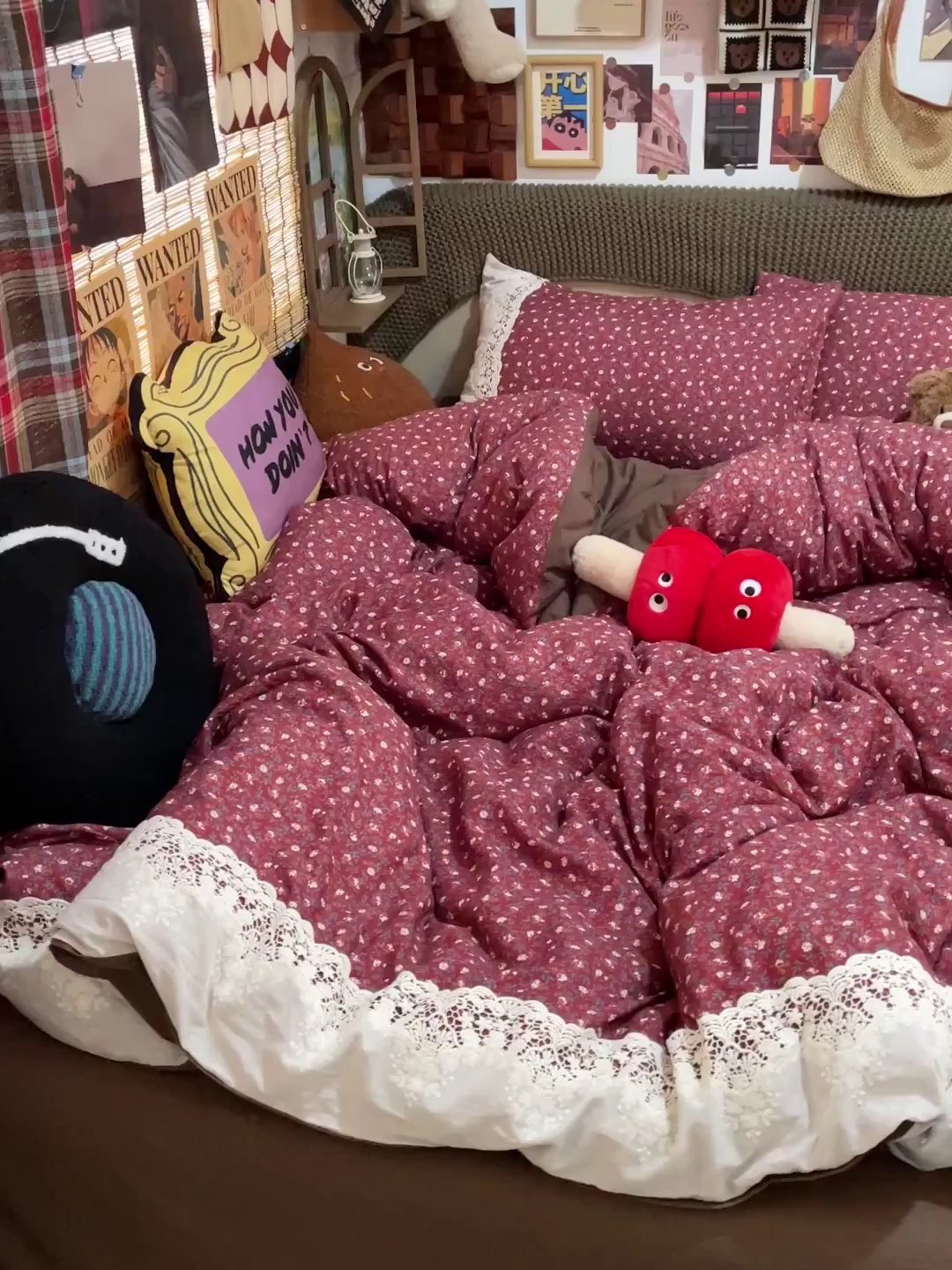 91家纺网 家纺一手货源 找家纺 水墨江南 2026新款甜美复古花边四件套 复古花边-樱绯