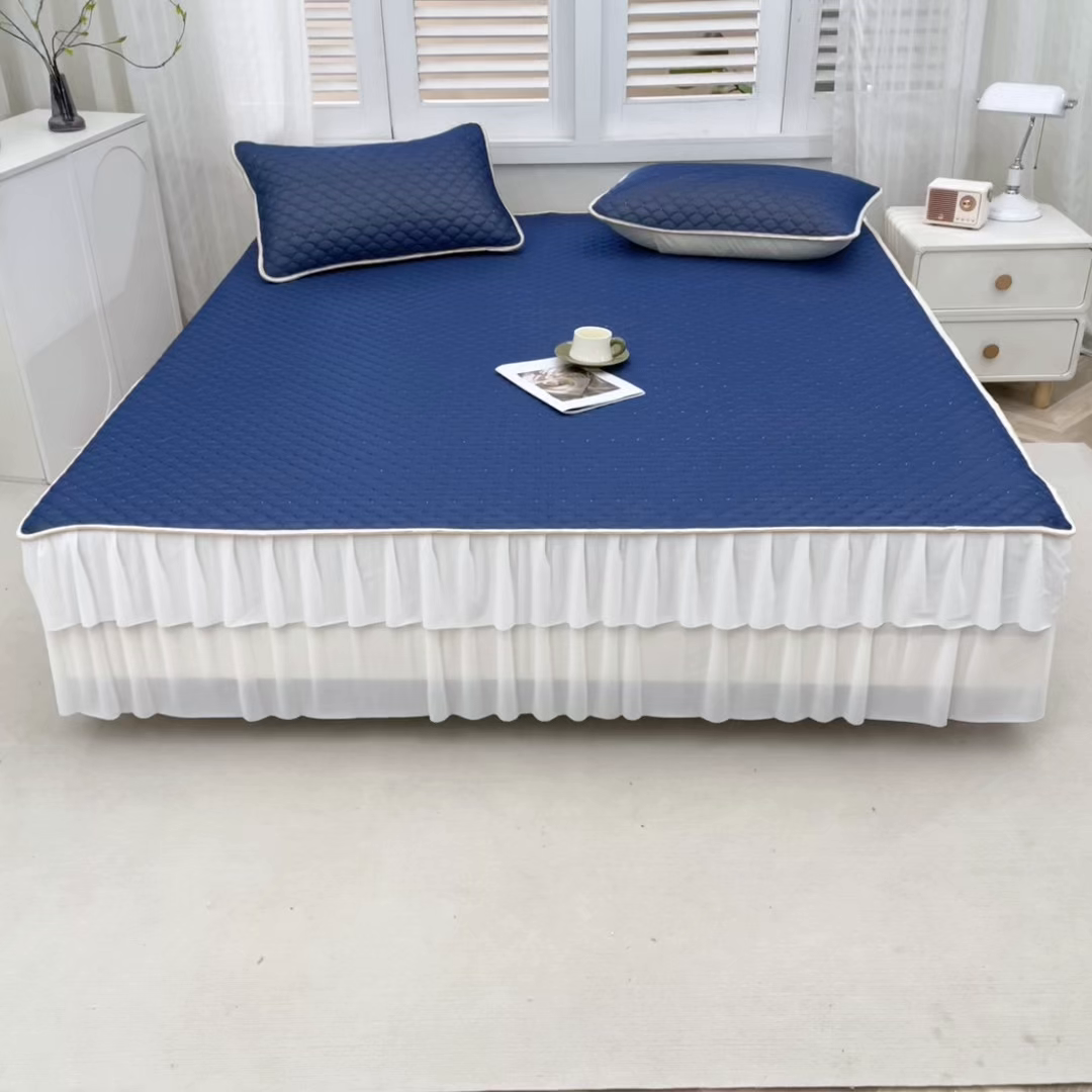 91家纺网 家纺一手货源 找家纺 （总）羽梦家纺 2026新款硅胶床裙款凉席席子