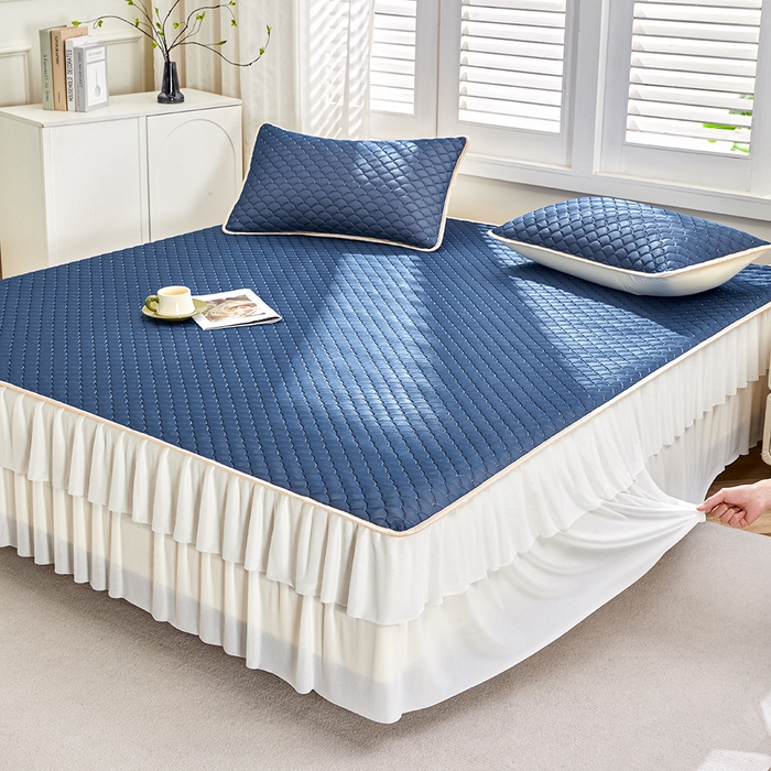 91家纺网 家纺一手货源 找家纺 （总）羽梦家纺 2026新款硅胶床裙款凉席席子