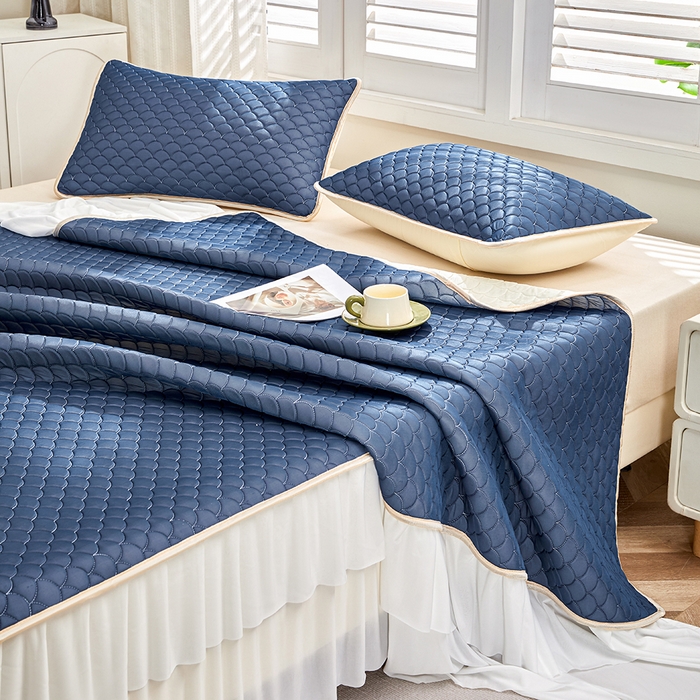 91家纺网 家纺一手货源 找家纺 （总）羽梦家纺 2026新款硅胶床裙款凉席席子