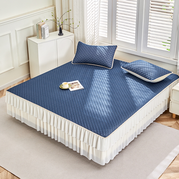 91家纺网 家纺一手货源 找家纺 （总）羽梦家纺 2026新款硅胶床裙款凉席席子