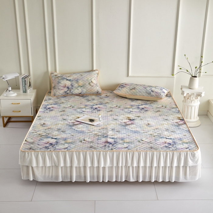 91家纺网 家纺一手货源 找家纺 （总）羽梦家纺 2026新款硅胶床裙款凉席席子