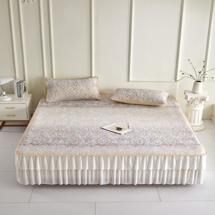 91家纺网 家纺一手货源 找家纺 （总）羽梦家纺 2026新款硅胶床裙款凉席席子