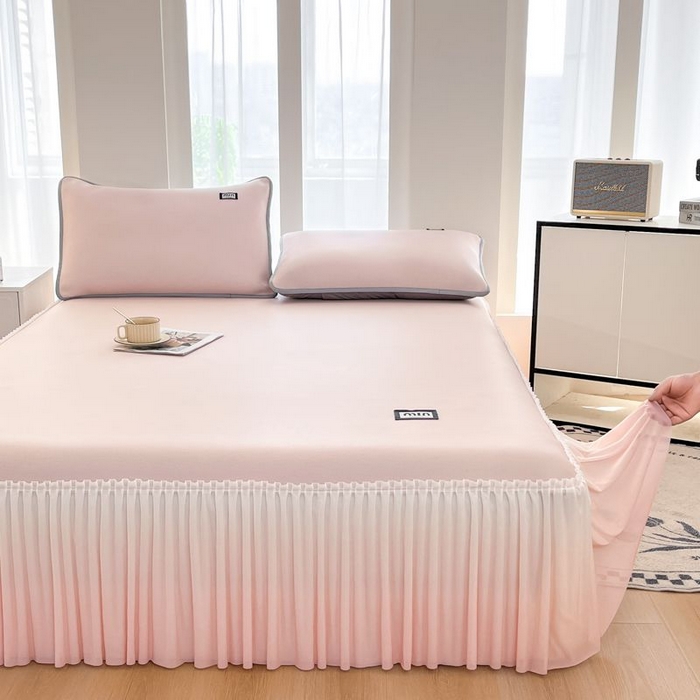 91家纺网 家纺一手货源 找家纺 （总）子曰 2026新款PE小清新凉席床裙款