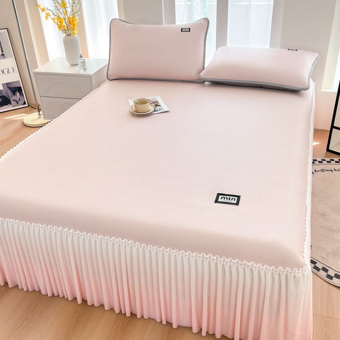 91家纺网 家纺一手货源 找家纺 （总）子曰 2026新款PE小清新凉席床裙款