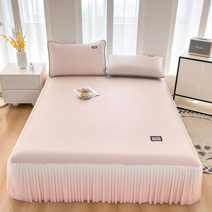 91家纺网 家纺一手货源 找家纺 （总）子曰 2026新款PE小清新凉席床裙款